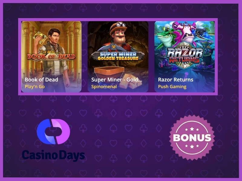 Available bonus at Casino Days