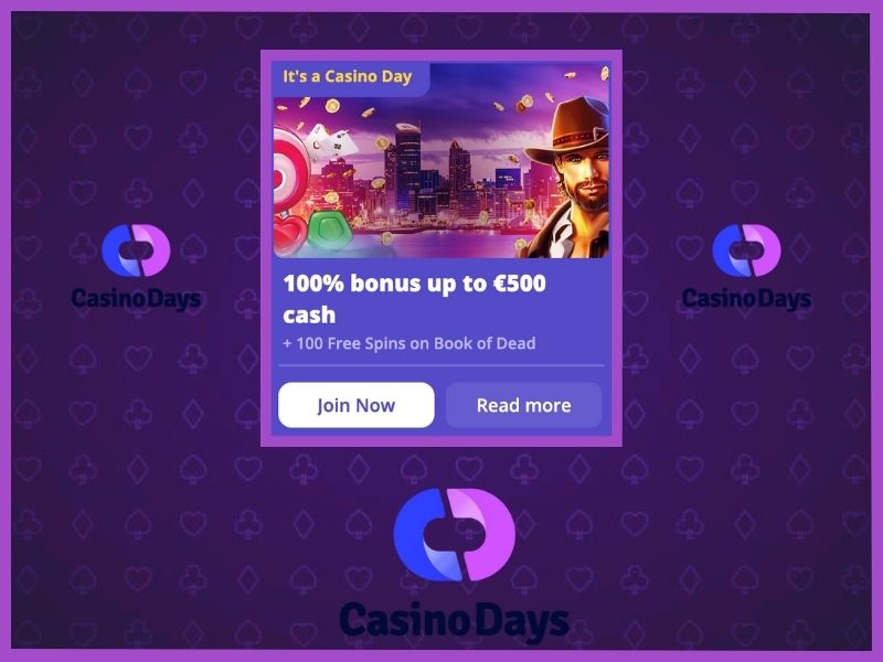 Casino Days bonus and promotion