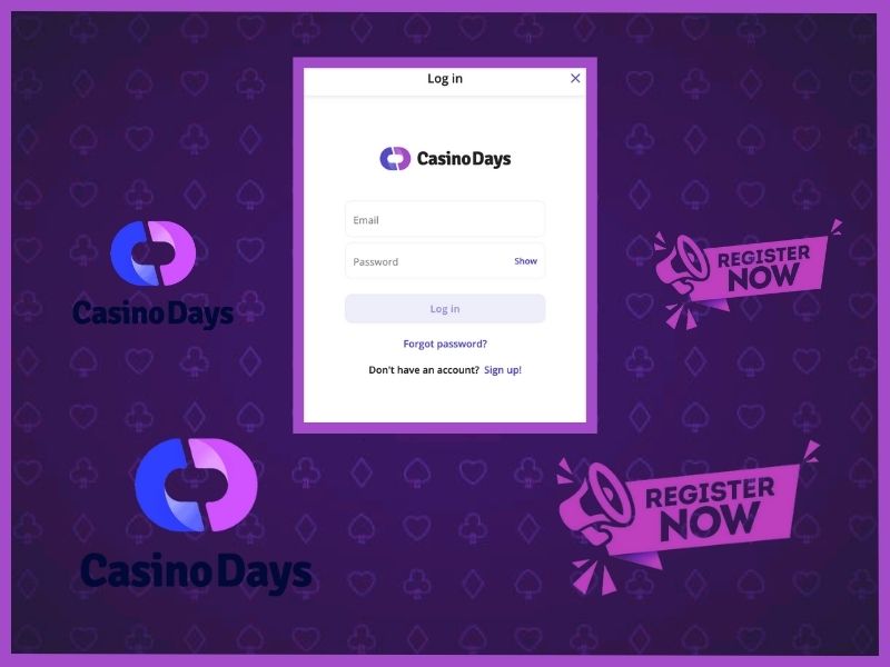 How do I login to my account at Casino Days